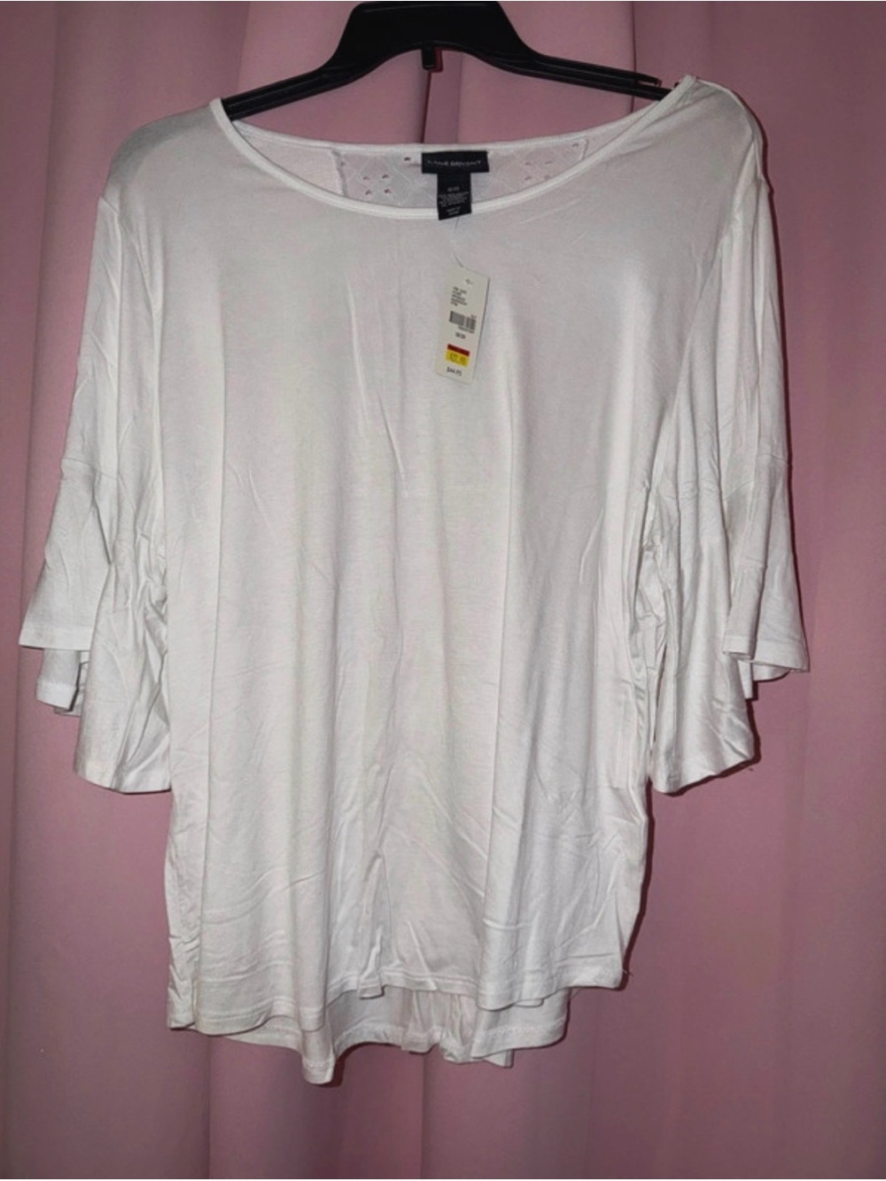 White Bell Sleeve Top by Lane Bryant